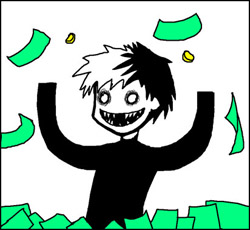 Tom with money